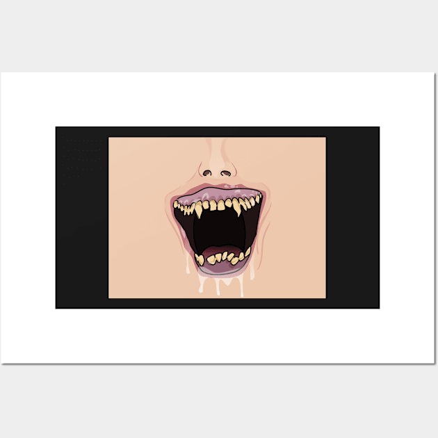 Fright Night Mouth Wall Art by Jakmalone